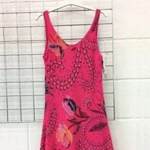 Boho Floral Slip Camisole Neckline A-line Dress